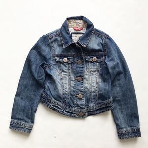 NEXT medium wash denim jacket EUC  5-6Y